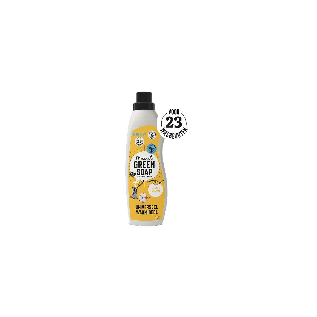 M.Green soap Wasmiddel katoen &amp; vanille 1000ml