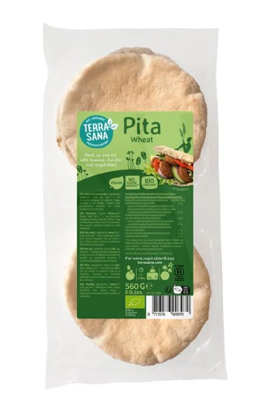 Terrasana Pitabroodjes tarwe bio 560g
