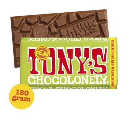 [31218] Tony's Chocolonely melk hazelnoot crunch 180g