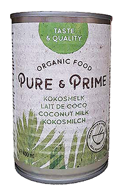 Pure & Prime Kokosmelk zonder guargom bio & glutenvrij 440ml